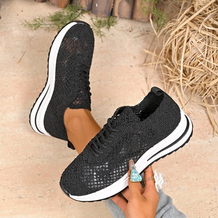 Mesh Breathable Lace-up Lightweight Sneakers