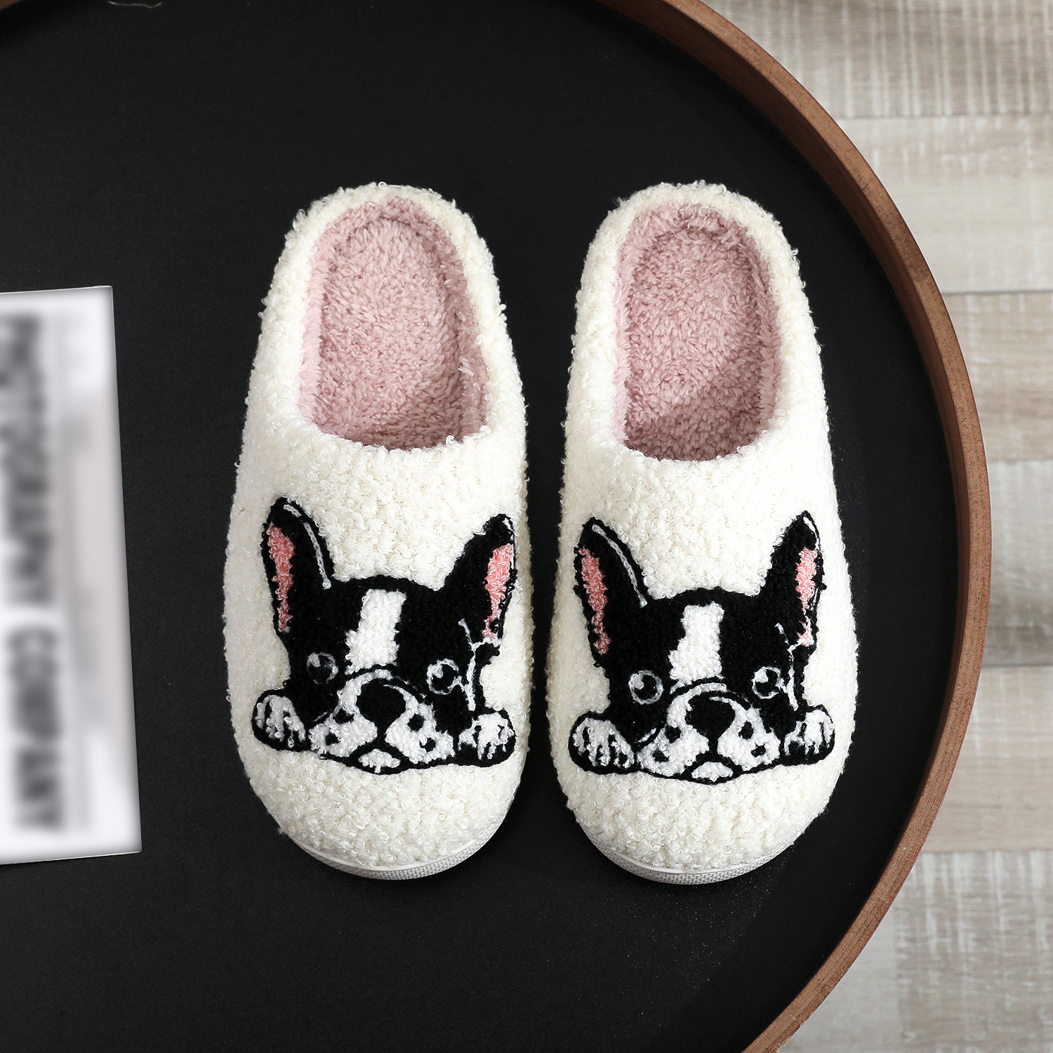 French Bulldog Couple Warm and Comfortable Cotton Slippers