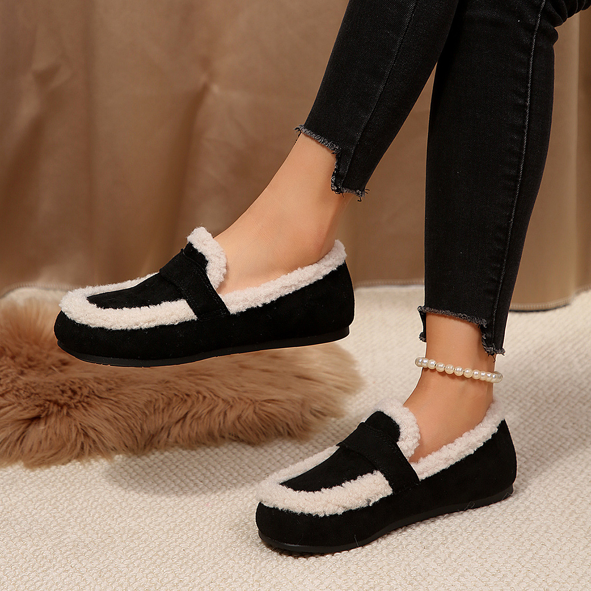 Women's Vintage Fleece-lined Slip-on Winter Boots