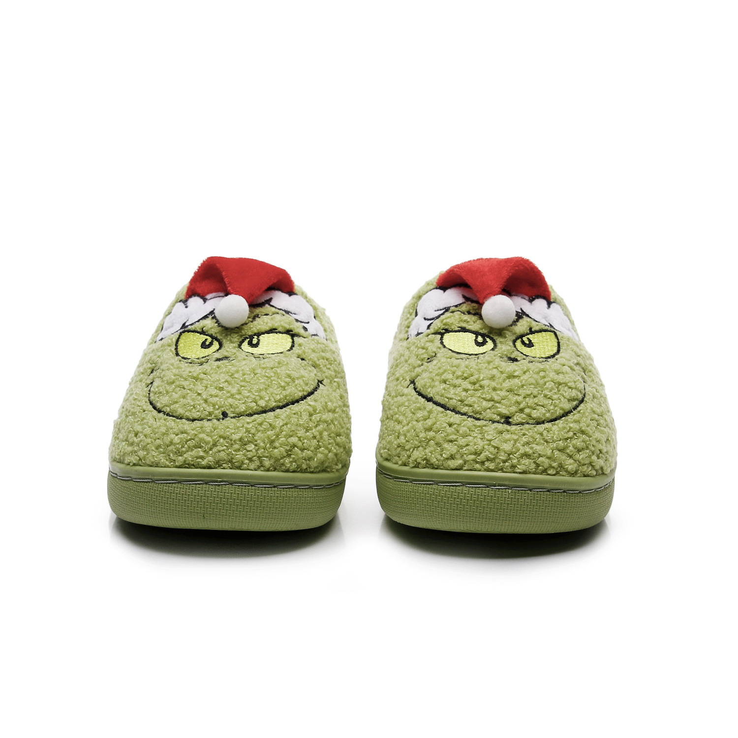 Christmas Grinch Green Monster Slippers