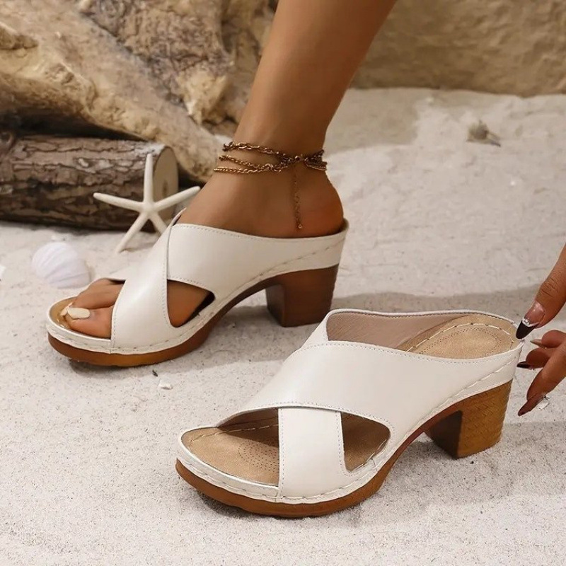 NEW ARRIVAL 60% OFF - Orthopedic Chunky High Heel Sandals - BUY 2 FREE SHIPPING