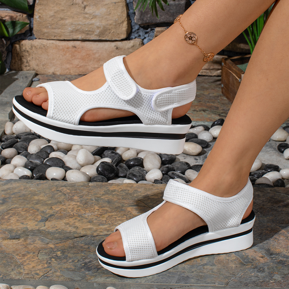 Women's Elegant Thick Sole Open-Toe Sandals