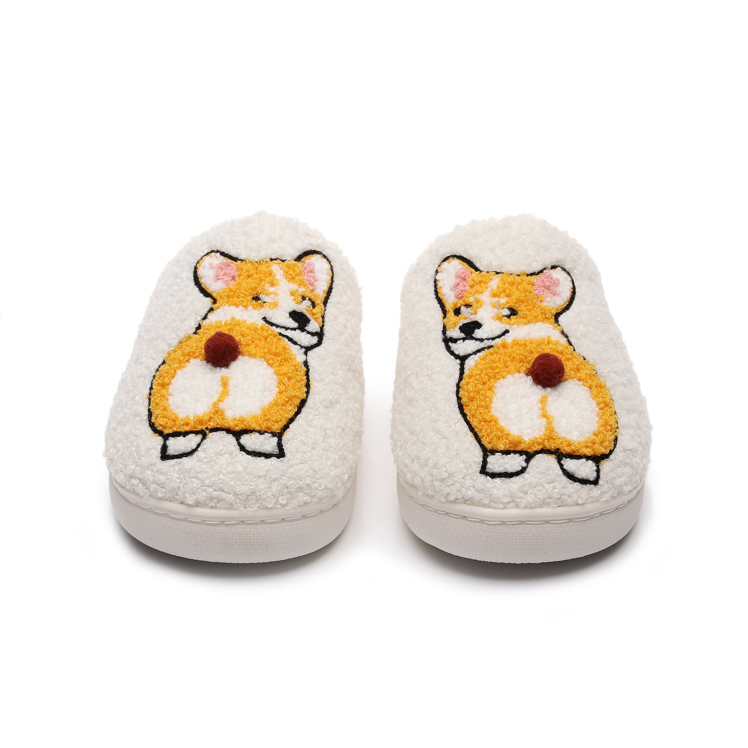 Corgi Couple Cotton Slippers
