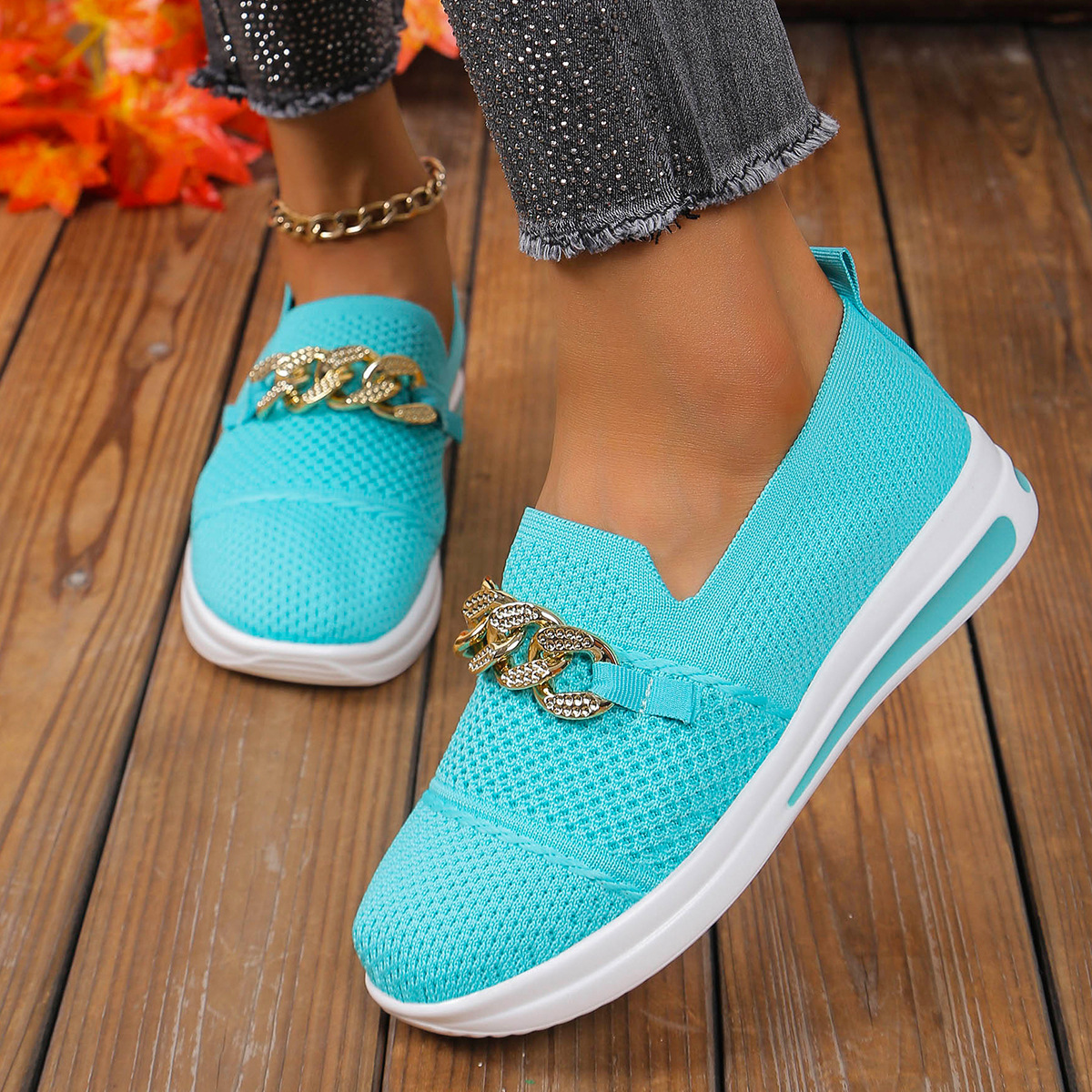 🔥Last Day 70% OFF -Women's Woven Breathable Casual Wedge Sneakers