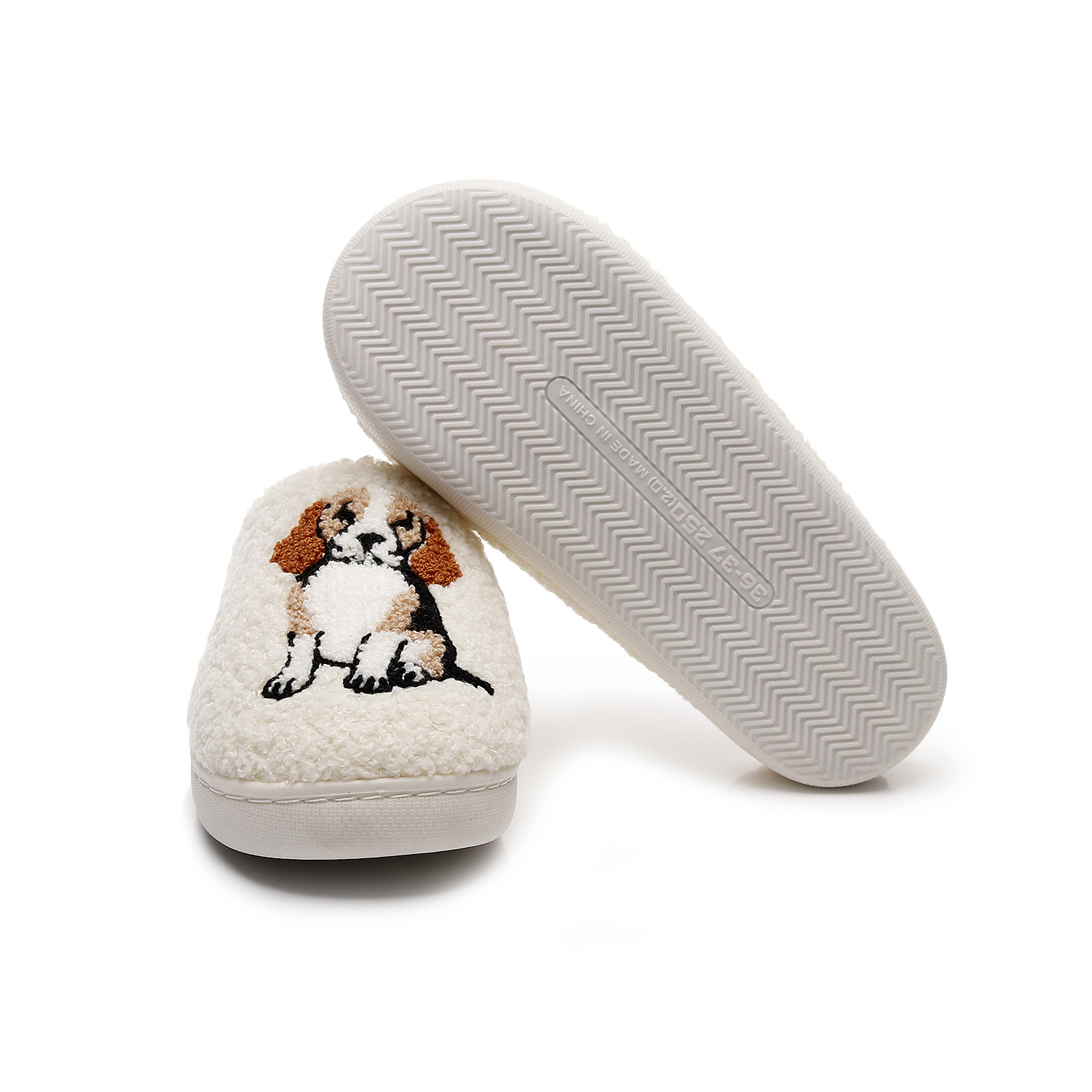 Beagle Couple Cotton Slippers