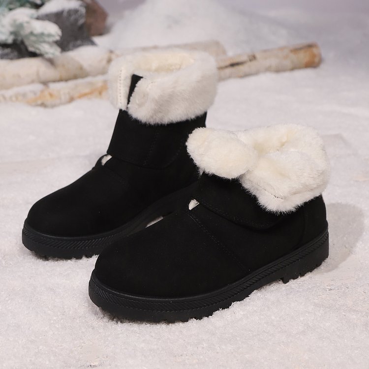Women's Winter Slip-On Low Heel Non-Slip TPU Sole Snow Boots