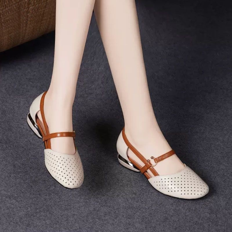 Clearance Sale 60% OFF - Women's Casual Hollow Heel Soft Leather Sandals