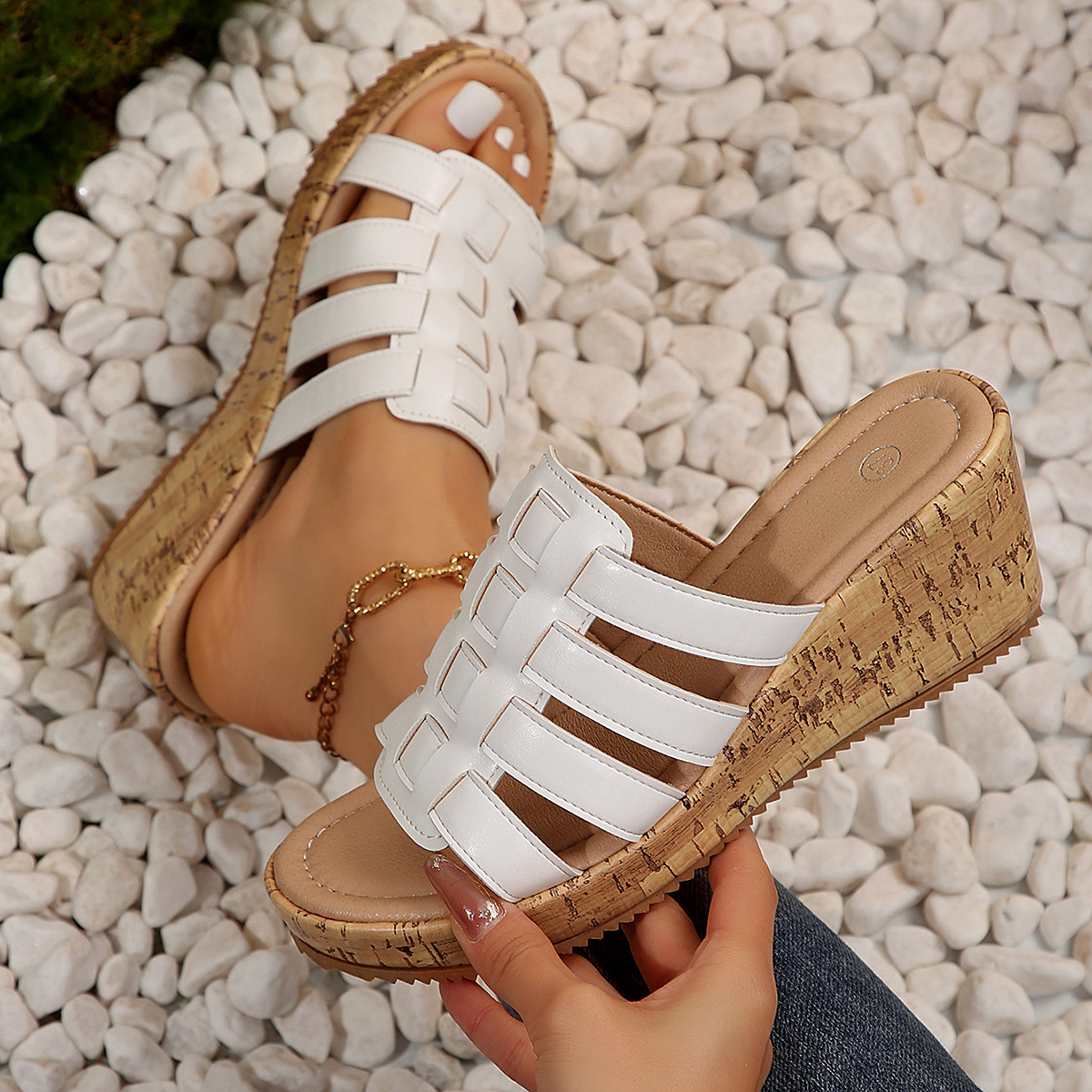 Orthopedic Woven Roman Platform Sandals