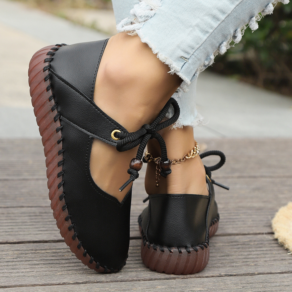 Women's Elegant Lace-Up Mary Jane Shoes