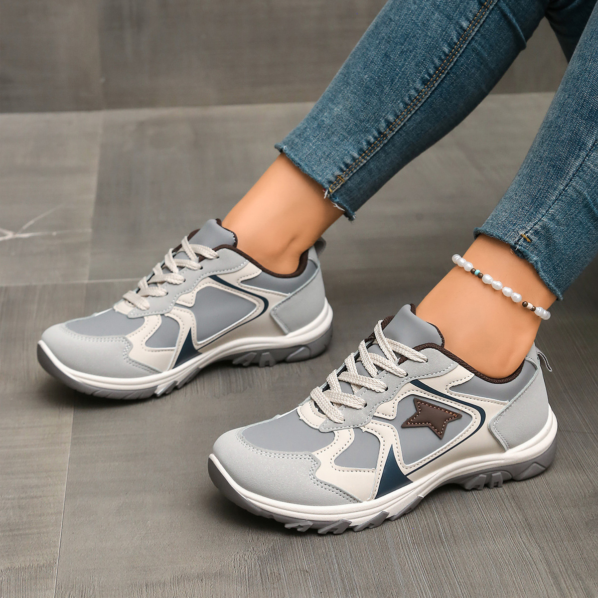 Colorblock Comfortable Breathable Casual Sneakers