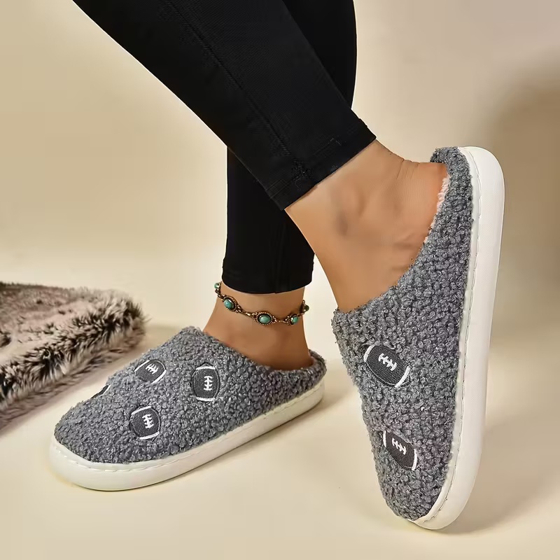 Women's Soft Fabric Non-Slip TPR Sole Slippers