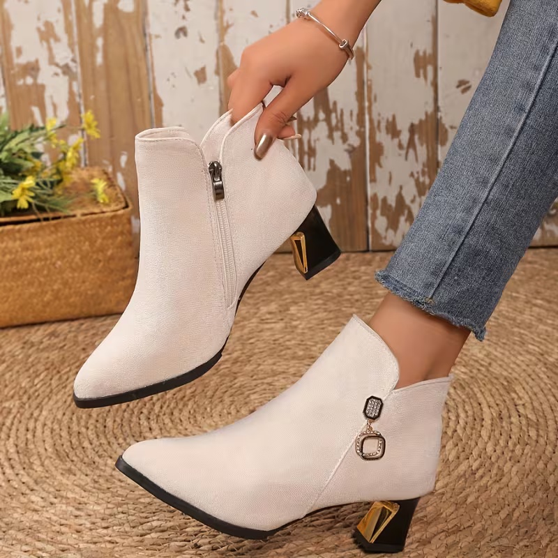 Women's Elegant Chelsea Plush Lining Ankle Boots