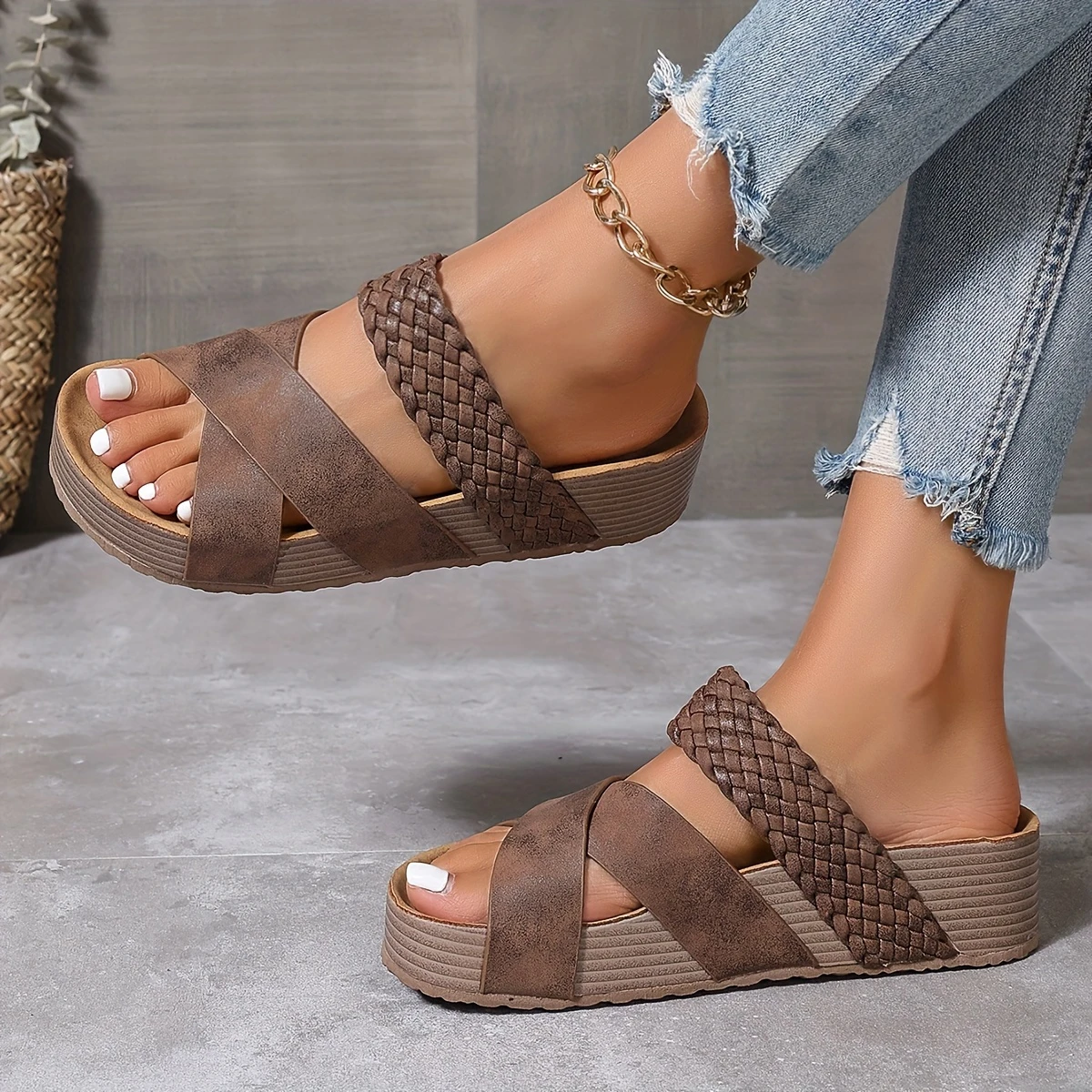 Thick Sole Platform Summer Slide Sandals