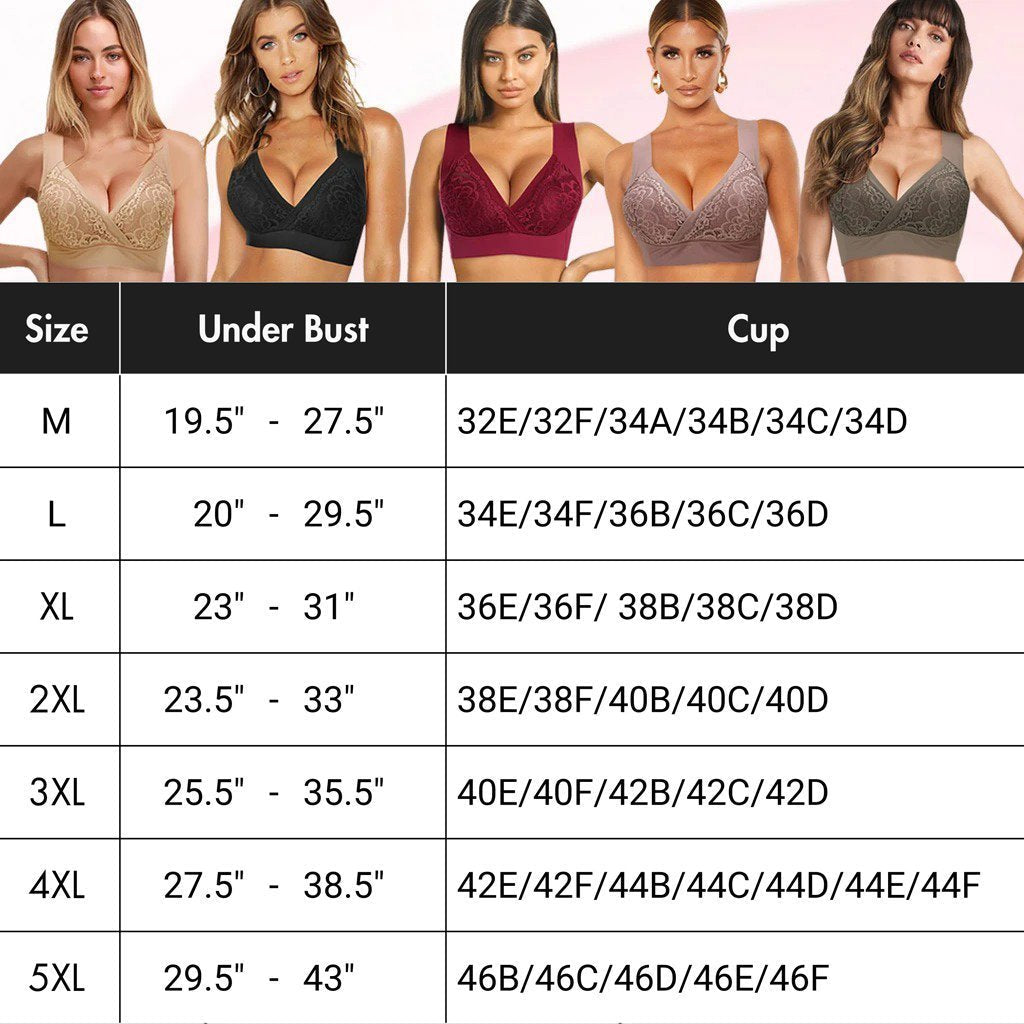 Full-Figure Seamless Lace Flory Bra