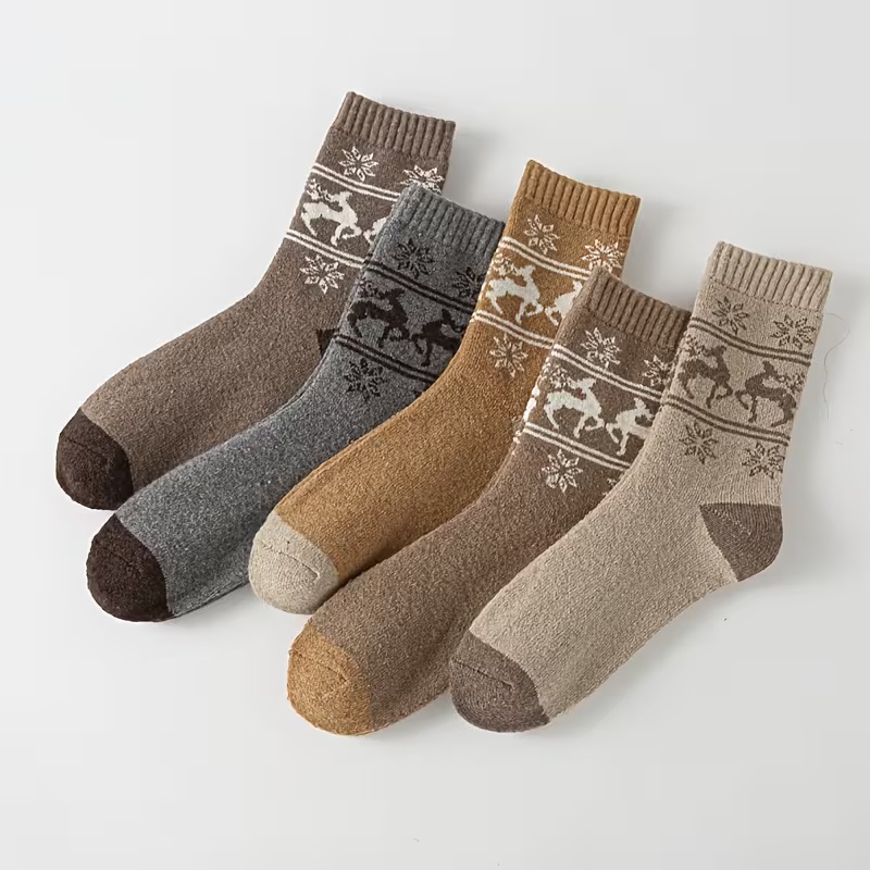 5-Pack Women's Wool Thermal Winter Socks
