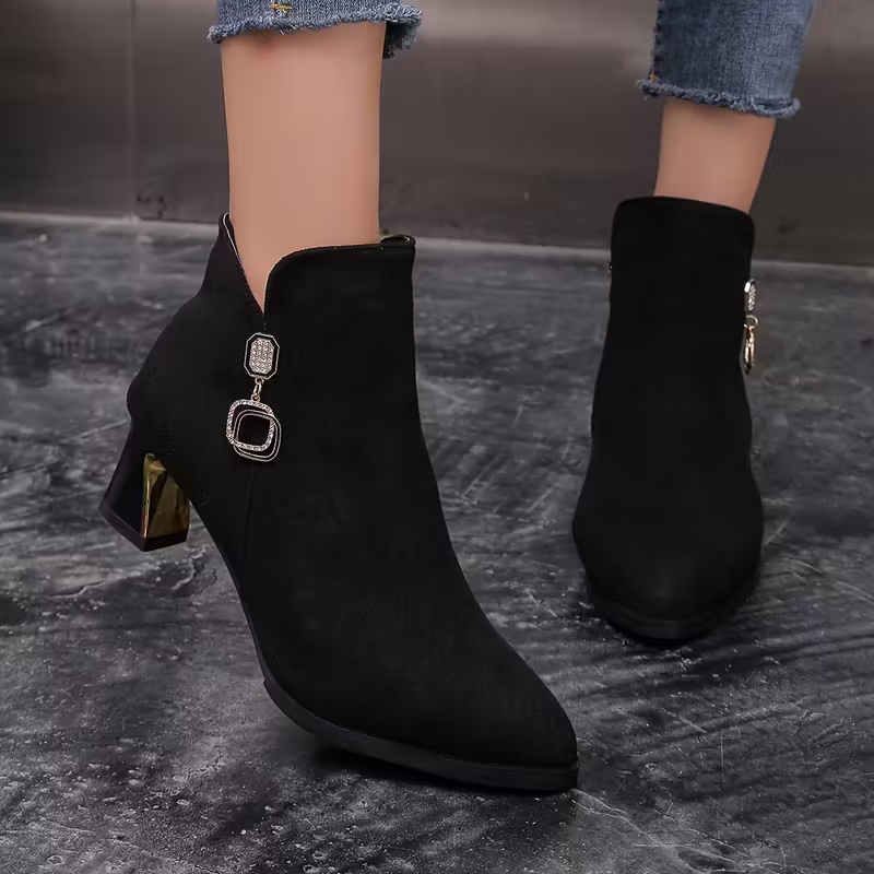 Women's Elegant Chelsea Plush Lining Ankle Boots