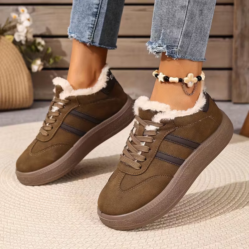Women's Winter Thick Warm Lace-Up Ankle Boots