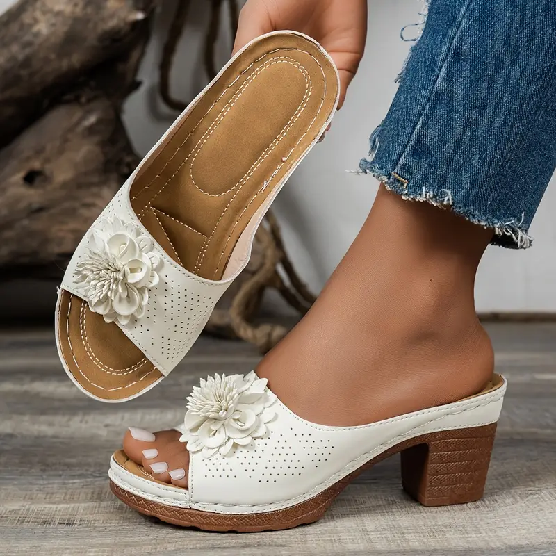 Women's Floral High Heel Sandals