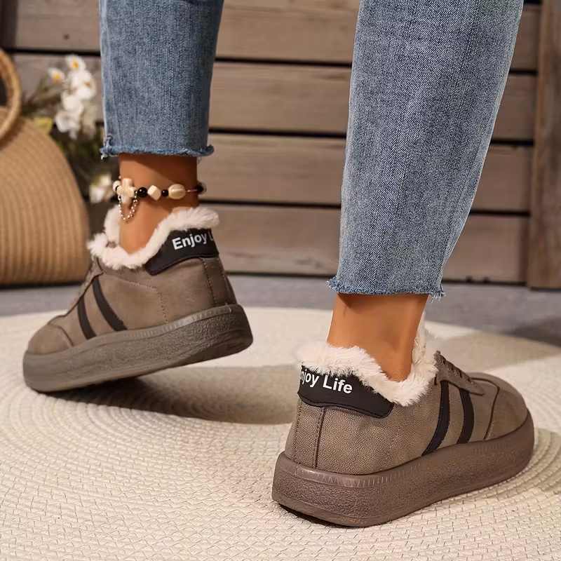 Women's Winter Thick Warm Lace-Up Ankle Boots