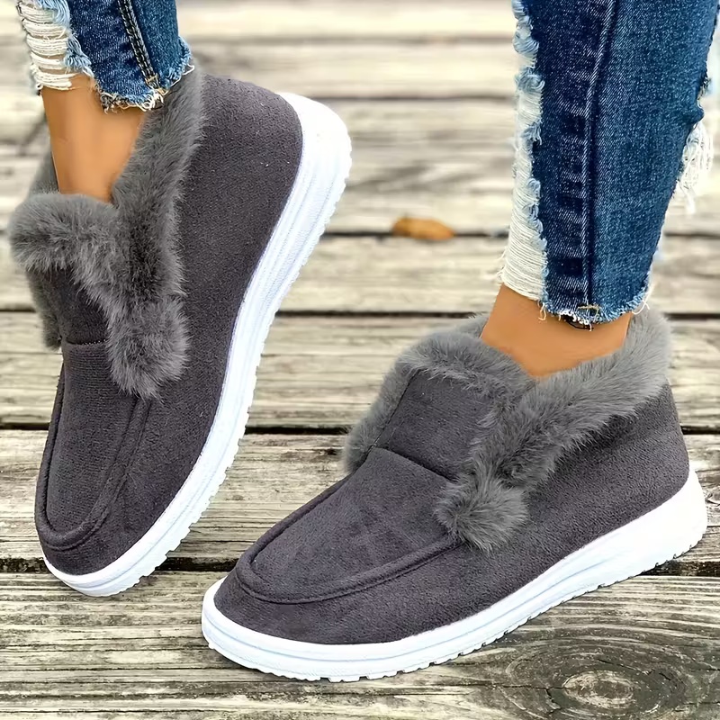 Women' Winter Warm Slip-On Ankle Boots