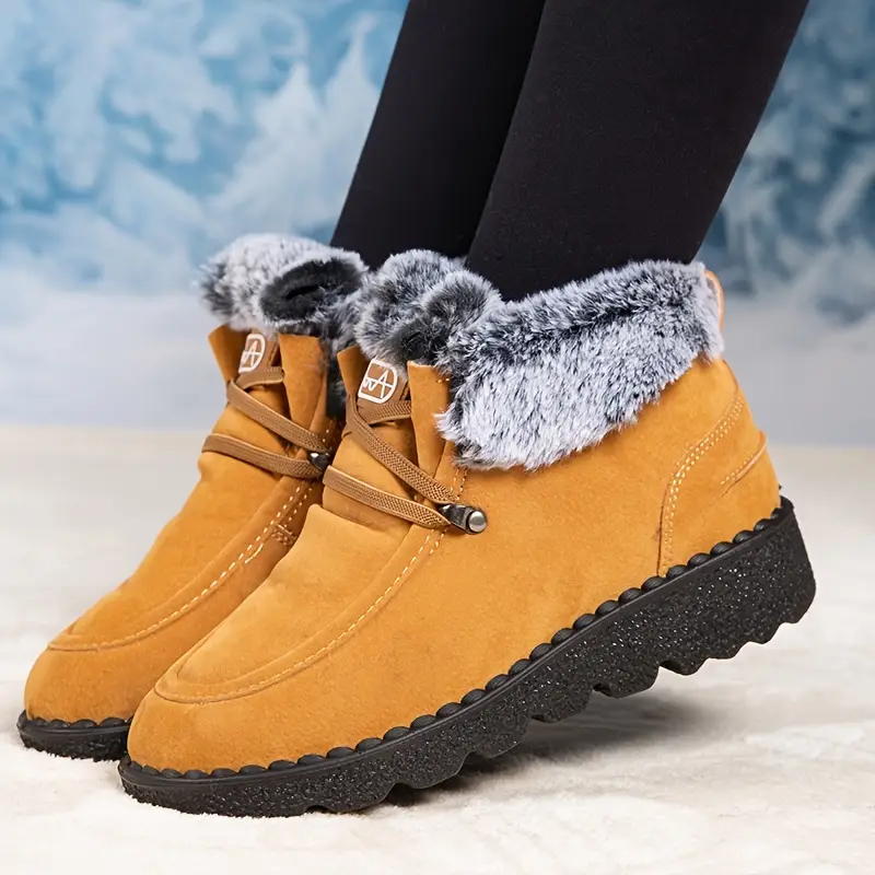 Women's Winter Fleece Lining Thickened Warm Short Boots