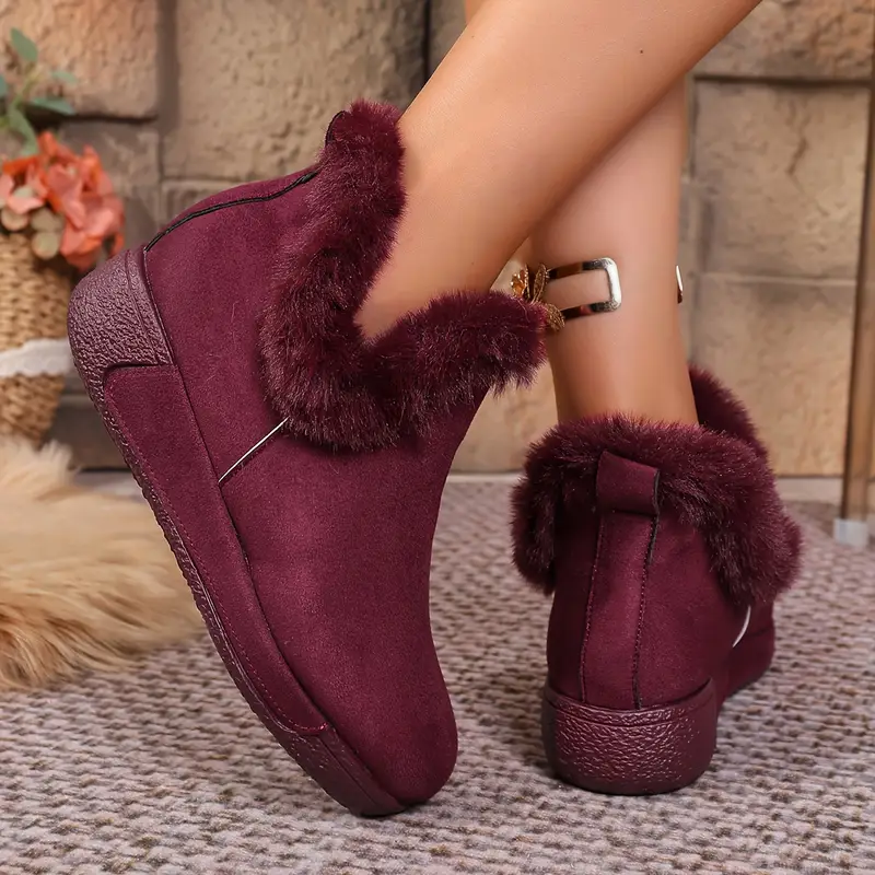 NEW ARRIVAL 70% OFF - Women's Winter Slip-On Plush Faux Fur-like Lining Boots
