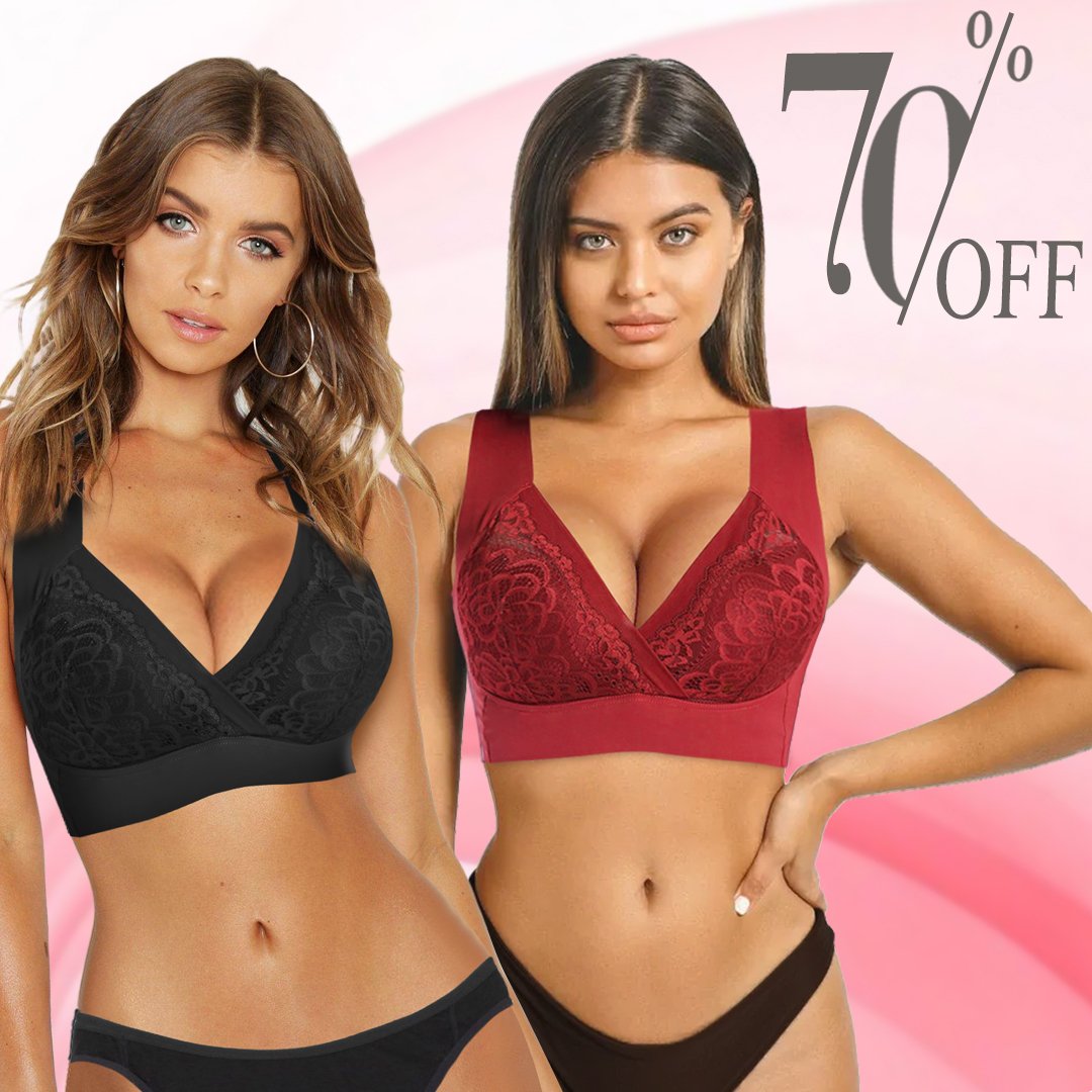Full-Figure Seamless Lace Flory Bra
