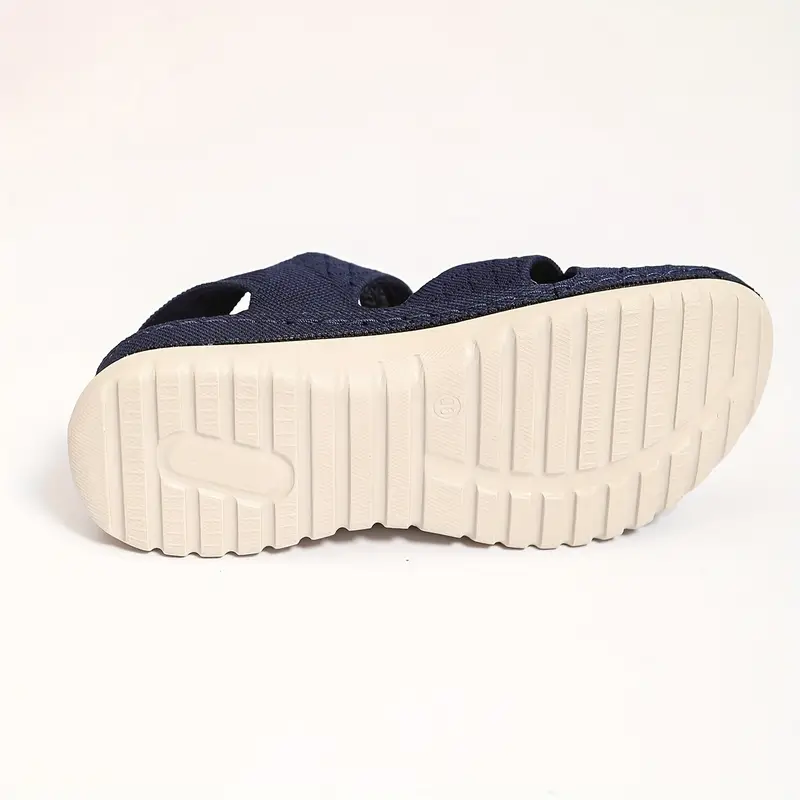 Women's Casual Woven Fabric Cut-Out Print Sandals 