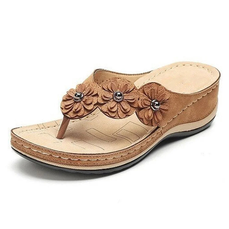 Lightweight Flowers Clip Toe Sandals