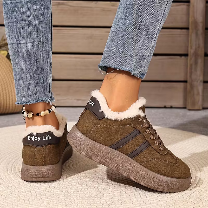 Women's Winter Thick Warm Lace-Up Ankle Boots