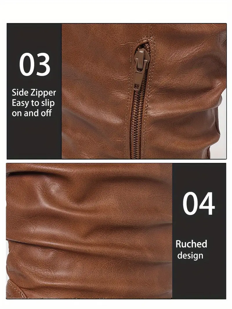 womens brown   cover ankle boots with side zipper   collar round toe flat heel comfortable fabric tpr sole ladies boots comfortable footwear stylish footwear durable construction   details 3