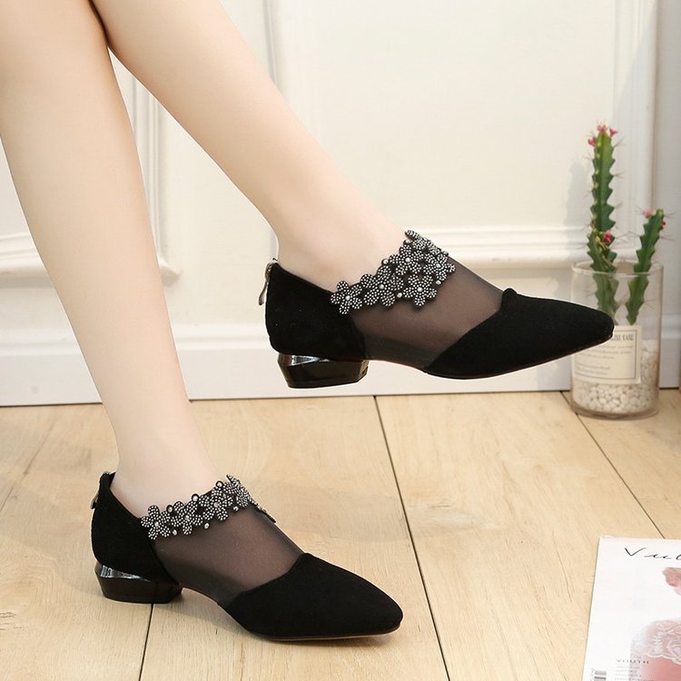 50% OFF - Rhinestone Hollow Heel Shoes