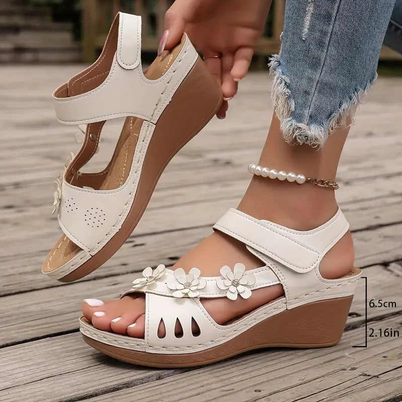 Vibrant Solid Color Wedge Sandals