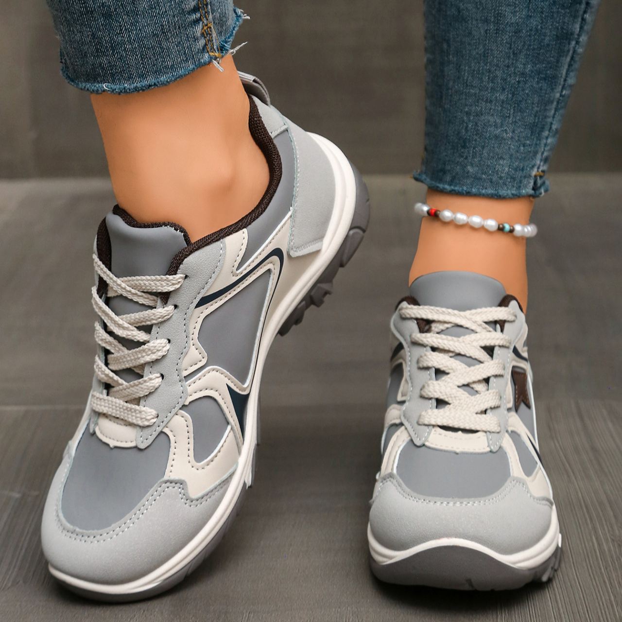 Colorblock Comfortable Breathable Casual Sneakers