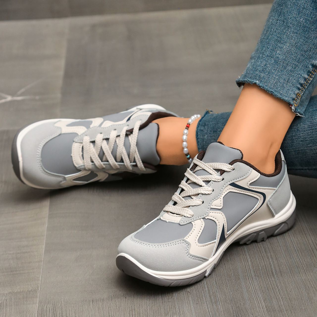 Colorblock Comfortable Breathable Casual Sneakers