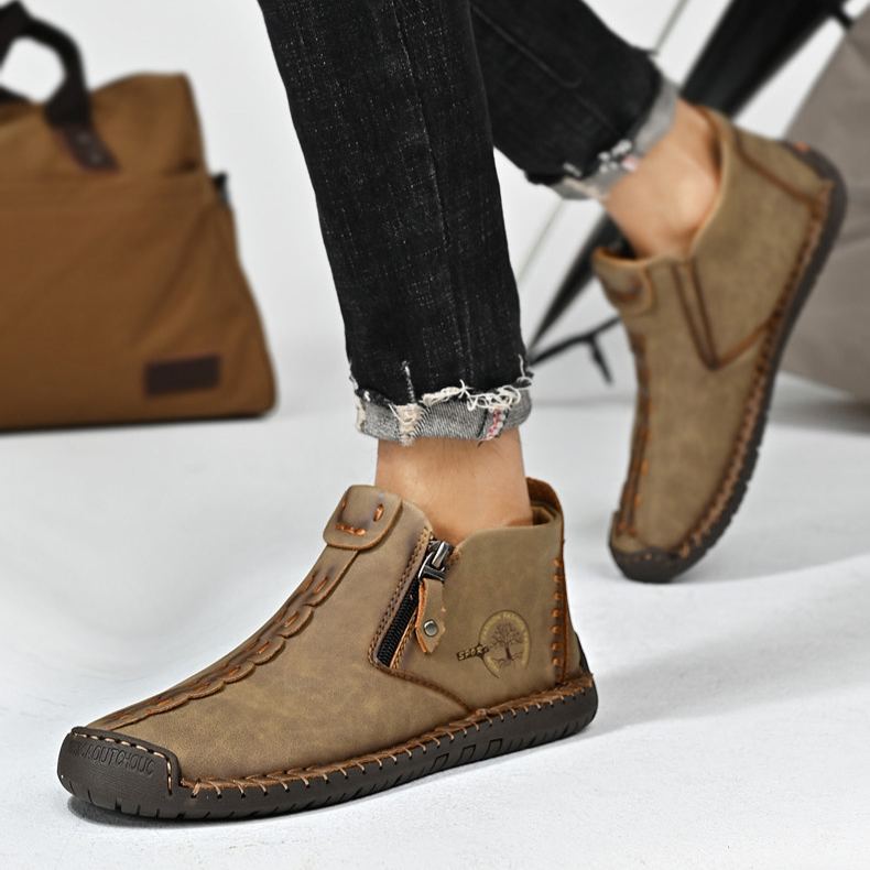 Last Day 60% OFF - Large size men's zipper boots