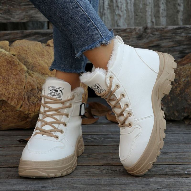 NEW ARRIVAL 60% OFF - Women's Waterproof Warm Fleece-Lined Lace-Up Boots