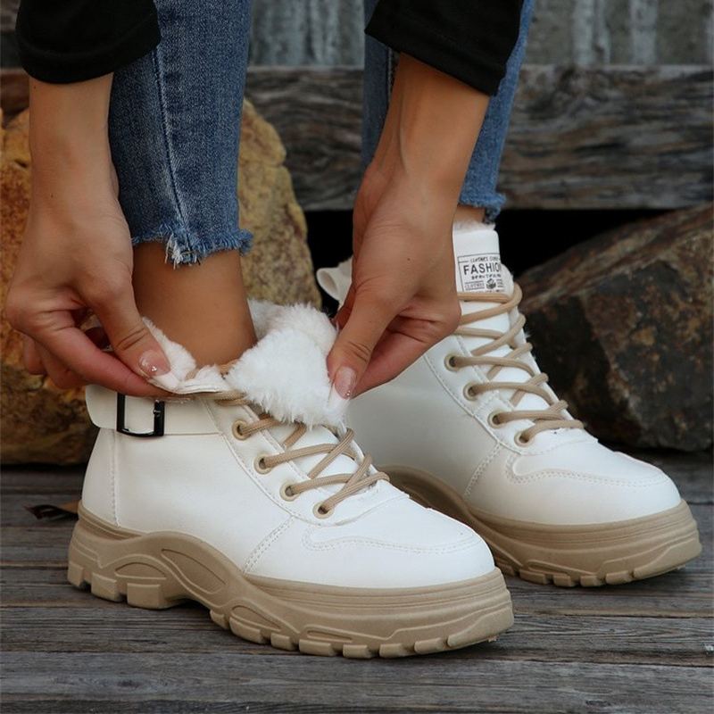 NEW ARRIVAL 60% OFF - Women's Waterproof Warm Fleece-Lined Lace-Up Boots