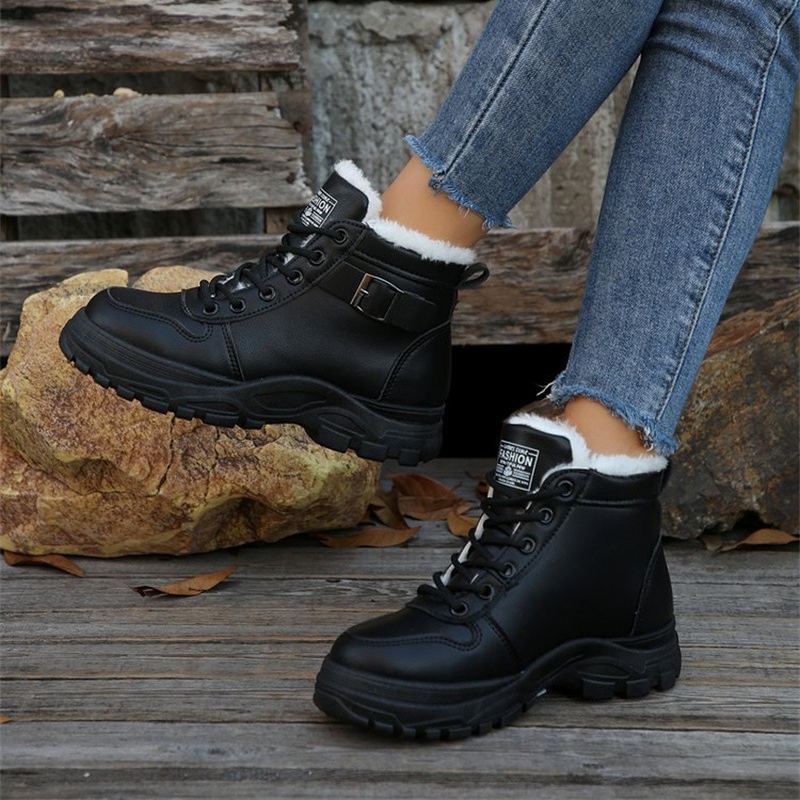 NEW ARRIVAL 60% OFF - Women's Waterproof Warm Fleece-Lined Lace-Up Boots