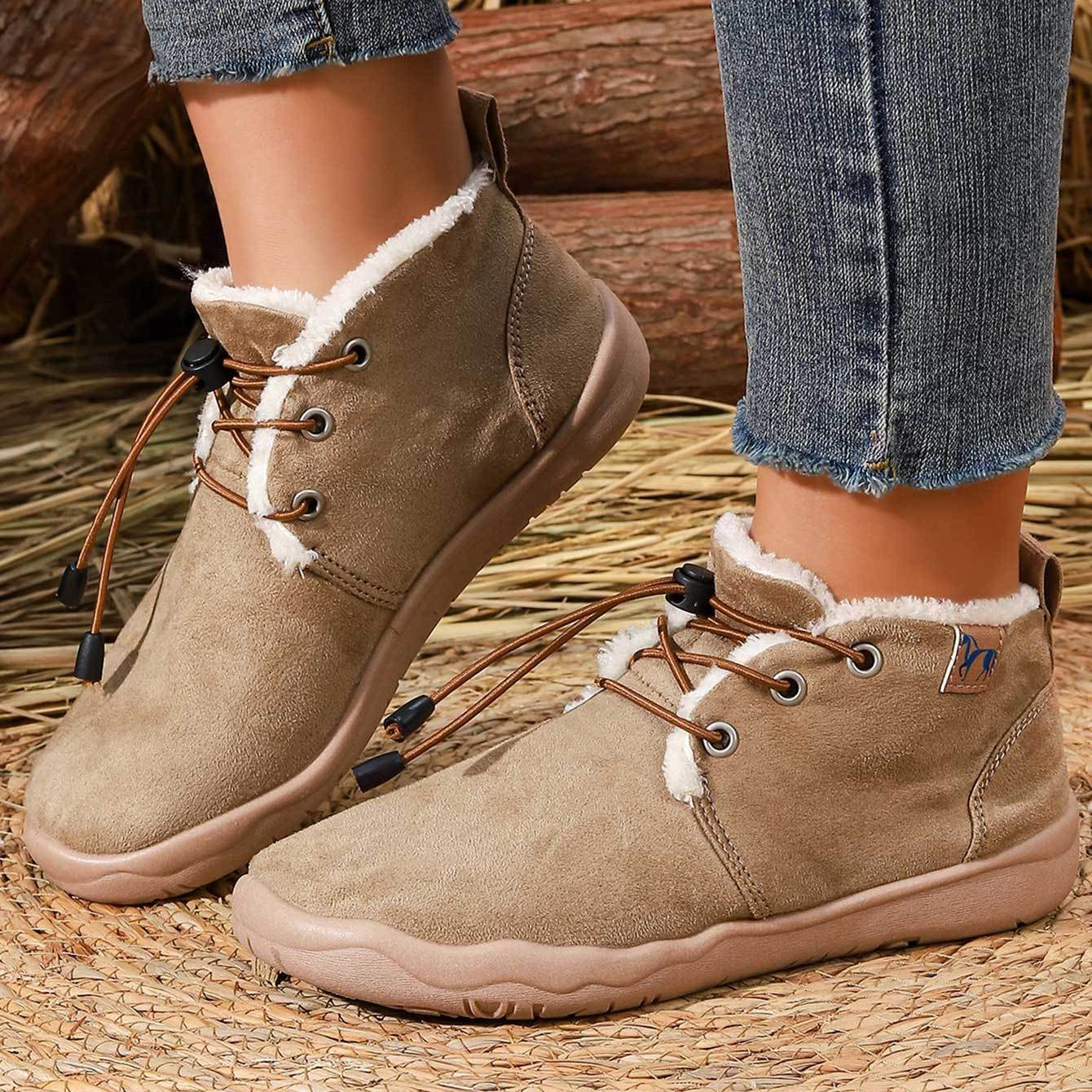 Women's  Slip-On Closure Soft TPR Sole Warm Lined Interior Winter Boots