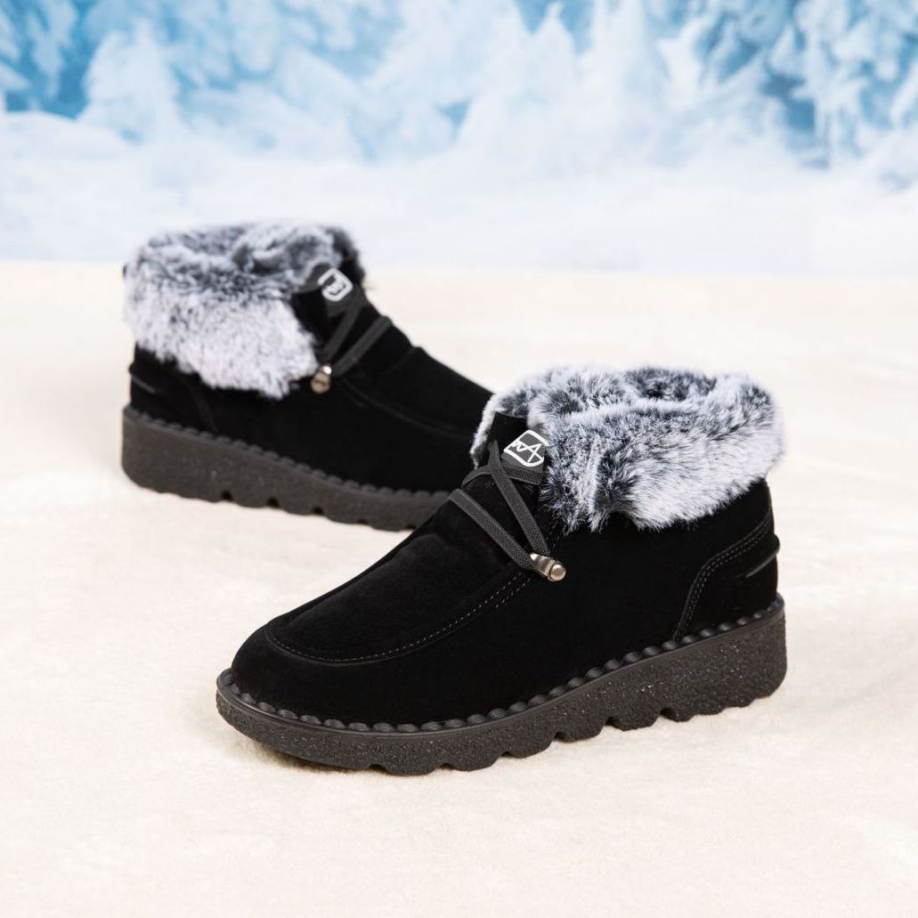 Women's Winter Fleece Lining Thickened Warm Short Boots