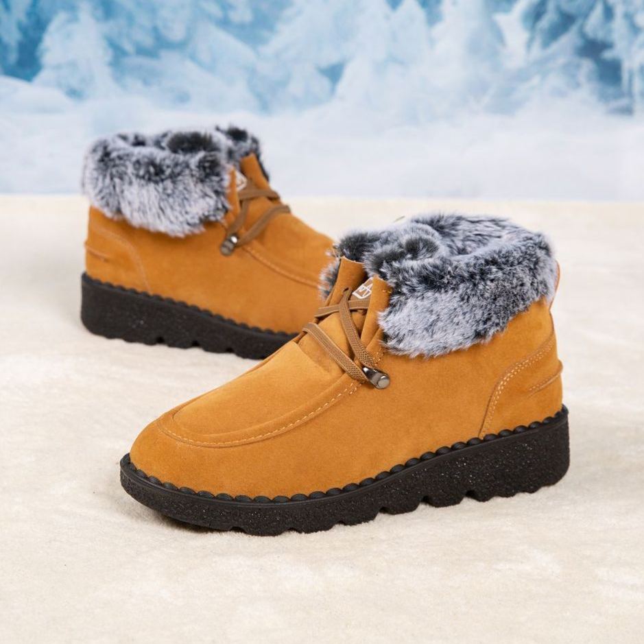 Women's Winter Fleece Lining Thickened Warm Short Boots