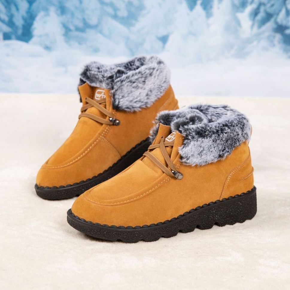 Women's Winter Fleece Lining Thickened Warm Short Boots