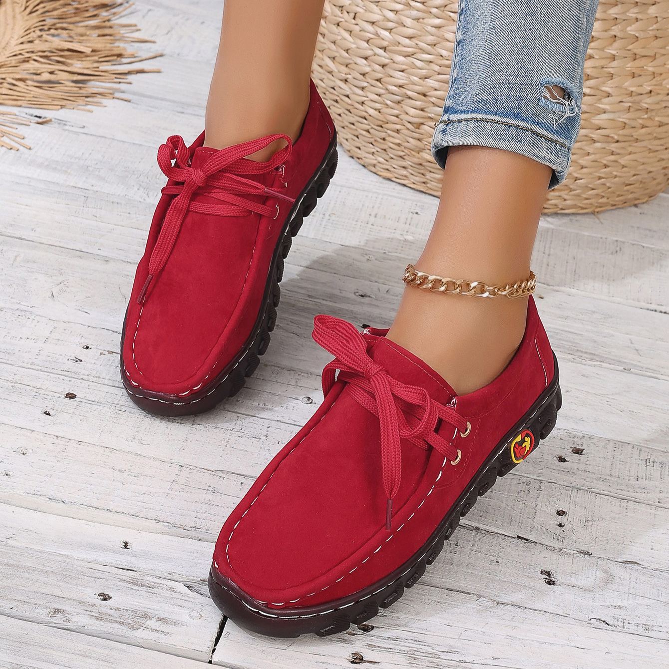 Women's Lightweight Slip-Resistant Flat Shoes