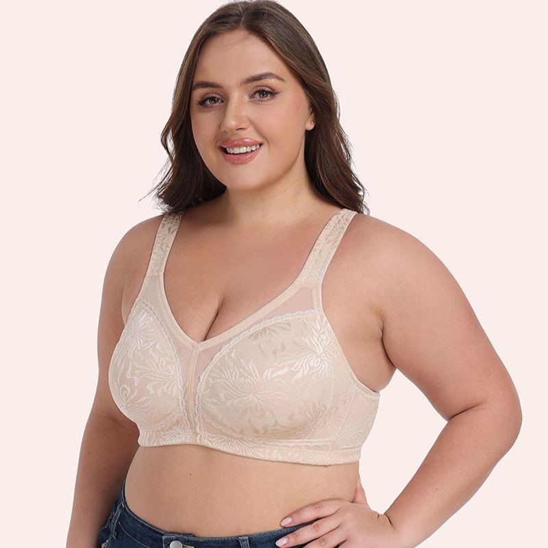 Wireless Minimizer Plus Sizes Featuring a V-Neck Seamless Bralette Sports Bra