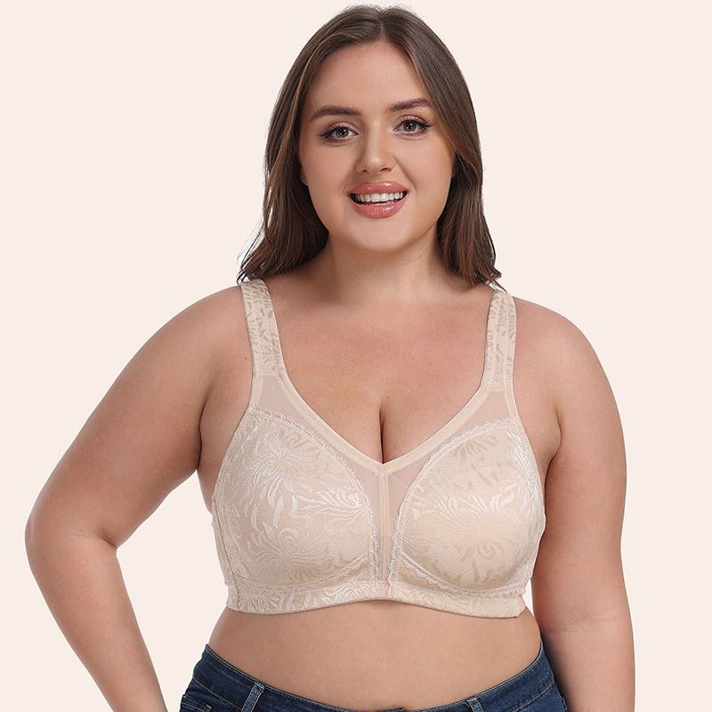 Wireless Minimizer Plus Sizes Featuring a V-Neck Seamless Bralette Sports Bra