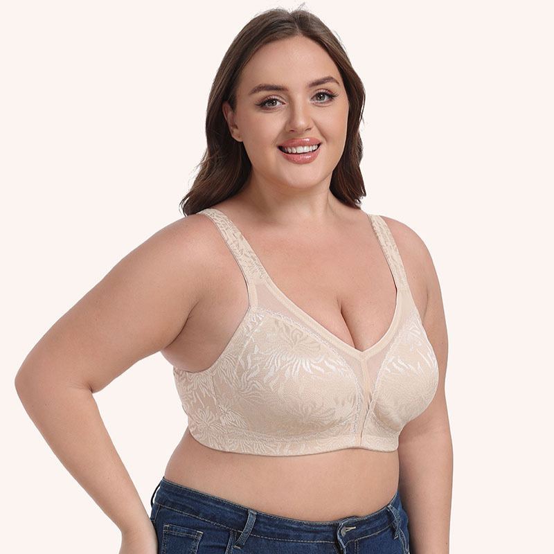 Wireless Minimizer Plus Sizes Featuring a V-Neck Seamless Bralette Sports Bra