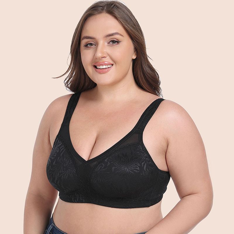 Wireless Minimizer Plus Sizes Featuring a V-Neck Seamless Bralette Sports Bra