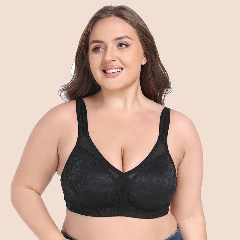 Wireless Minimizer Plus Sizes Featuring a V-Neck Seamless Bralette Sports Bra