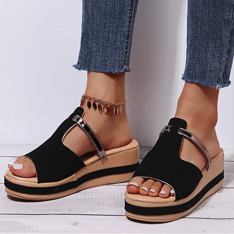 Women's Slip-on Casual Wedge Sandals